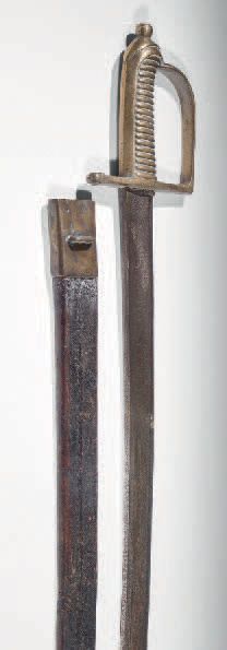 Revolutionary infantry officer's saber, brass...