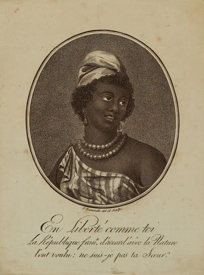 Pair of engravings featuring black women...