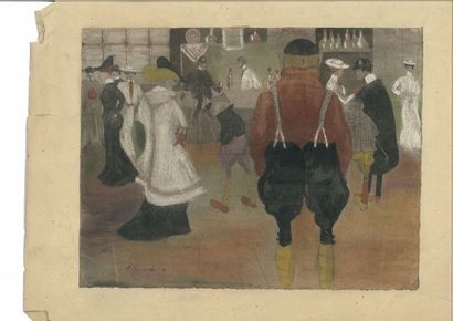 Pierre Dumarchey, dit Pierre Mac Orlan (1882-1970)
Café...