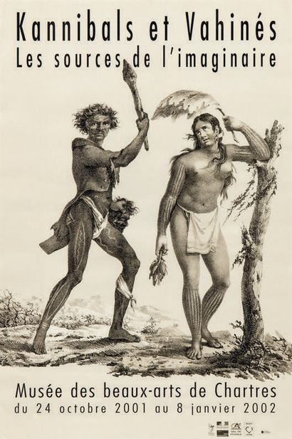 ENSEMBLE DE TROIS AFFICHES ENCADRÉES :
-...