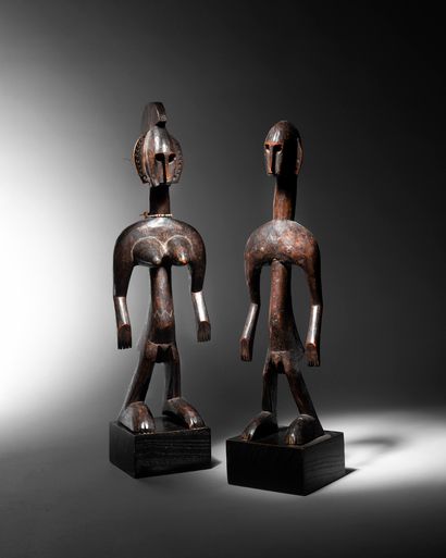 Couple de statuette Bambara, Mali
Bois
H....