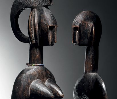 Couple de statuette Bambara, Mali
Bois
H....