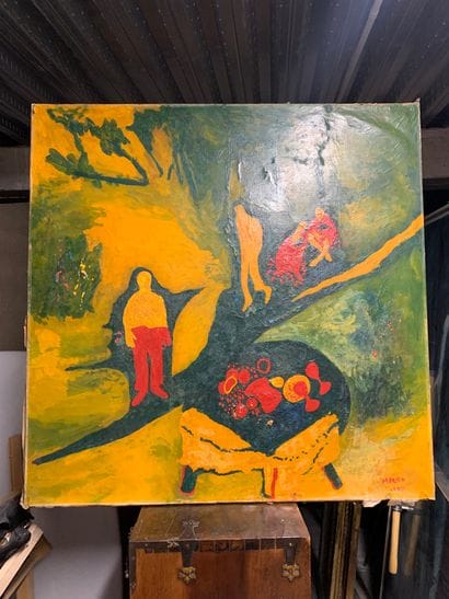 Charles MARCON (1920-2019)
The Picnic (1962)
Oil...