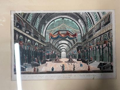 Lot of framed optical views including:
Interior...