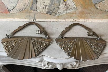 Travail Français vers 1930
Paire d'appliques...