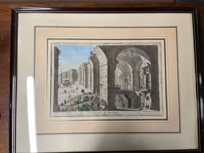 Lot of framed optical views including:
Interior...