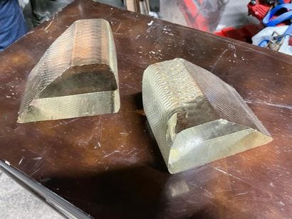 Pair of bookends
Of free form
In pressed...