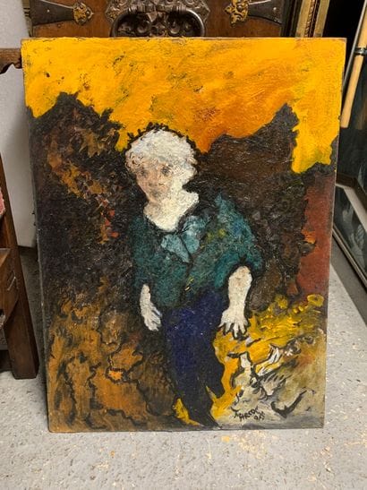 Charles MARCON (1920-2019)
Man walking
Oil...