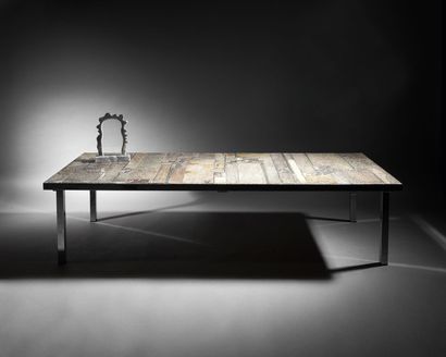 Pia MANU (XXe)
Coffee table with rectangular...