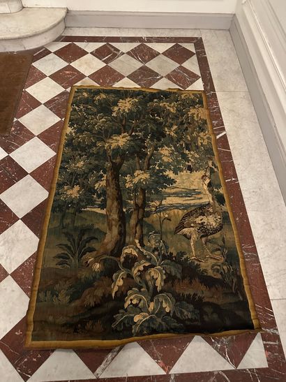 Tapestry
Greenery with a bird
In polychrome...