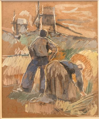 Ecole Moderne
In the fields
Gouache, with...