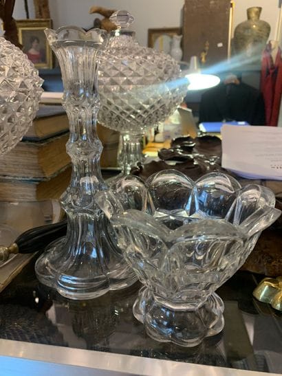 Small set consisting of a candlestick and...