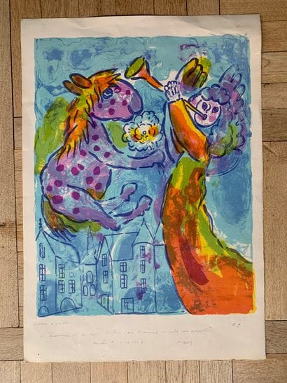 Ecole Moderne
Angel with a trumpet
Lithograph,...