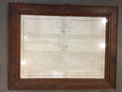 Set of two framed manuscripts
Act of donation...