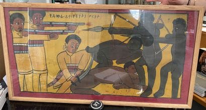 Ecole Africaine
Scene of a fight
Oil on canvas...