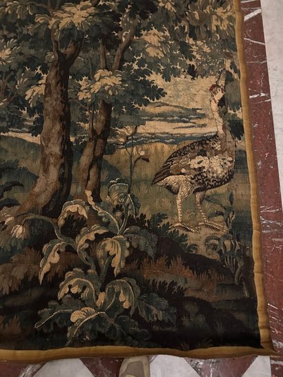 Tapestry
Greenery with a bird
In polychrome...