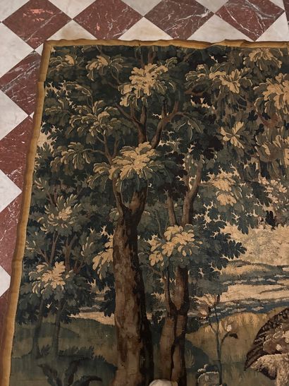 Tapestry
Greenery with a bird
In polychrome...