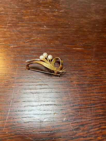 Sheaf brooch
In gold 750°/°°
Enhanced with...