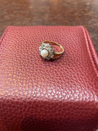 Daisy ring
In gold 750°/°°.
Adorned with...