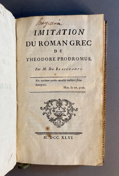 BEAUCHAMPS (Pierre-François Godard de)
Imitation...
