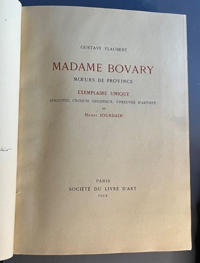 FLAUBERT (Gustave).
Madame Bovary, mœurs...