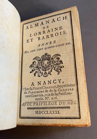ALMANACH of Lorraine and Barrois. Year 1781....