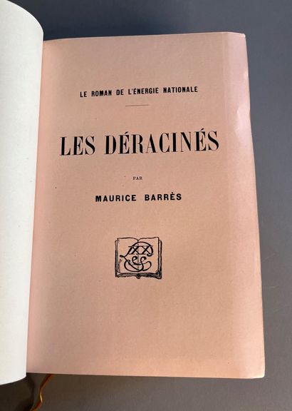 BARRÈS (Maurice).
♦ Les Déracinés. Paris,...