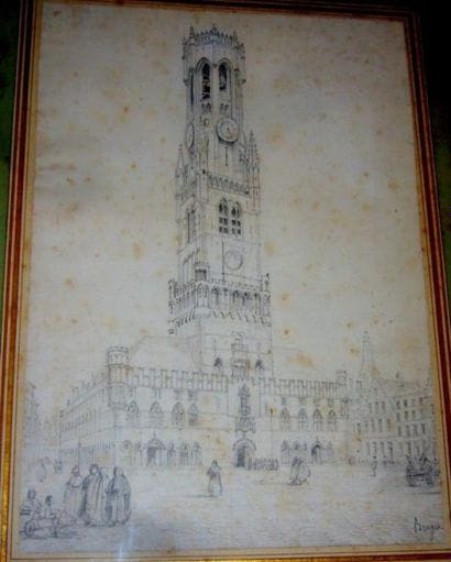 VAN HOVE Bart (1790-1880)
Mine de plomb sur...