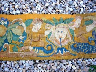 Bandeau provenant d'une bordure de tapisserie...
