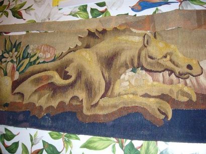 Bordure de tapisserie des Flandres. Décor...