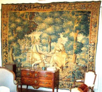 Tapisserie en laine d'Aubusson ou Felletin....