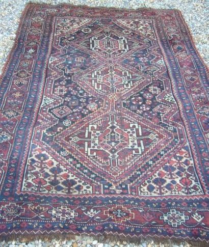 Tapis en laine sur trame en poils de chameaux...
