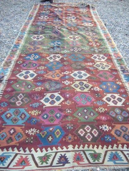 Tapis kilim à couture centrale Verné (Région...