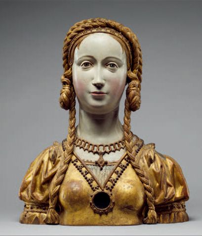 Reliquary bust of a female saint, probably...
