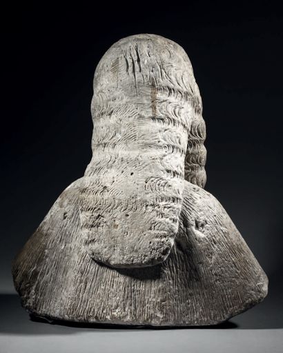 Bust of Saint John the Baptist in limestone...