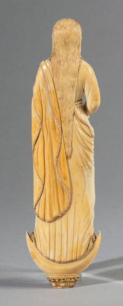 Virgin and Child in ivory, finely carved...