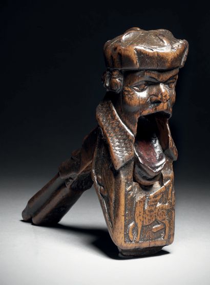 Rare carved boxwood nutcracker in the form...