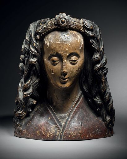Reliquary bust of a female saint, probably...