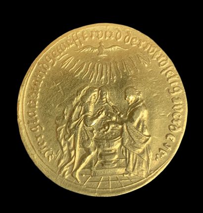 Médaille de Baptême en or, Nuremberg, vers...