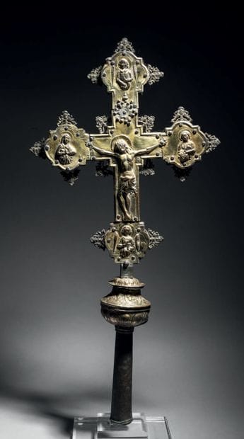 Processional cross in embossed, engraved...