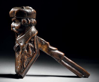 Rare carved boxwood nutcracker in the form...