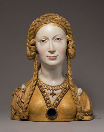 Reliquary bust of a female saint, probably...