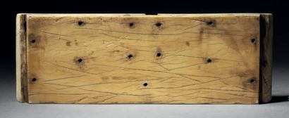 Front panel of a deeply carved ivory box...