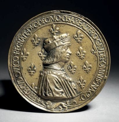 Bronze medal with natural patina after Nicolas...