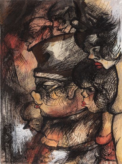 Denis POUPPEVILLE (Born 1947) - Les patriotes...