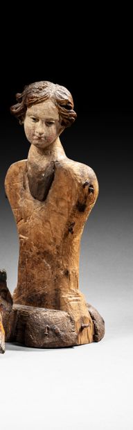 Processional mannequin. Polychrome carved...