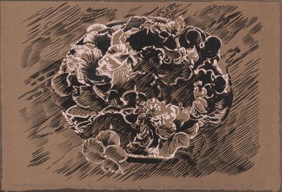 François ROUAN (b. 1943) Bouquet de violettes,...