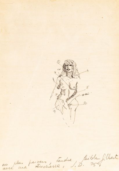 Jacqueline DAURIAC (Née en 1945) Modèle Dessin...