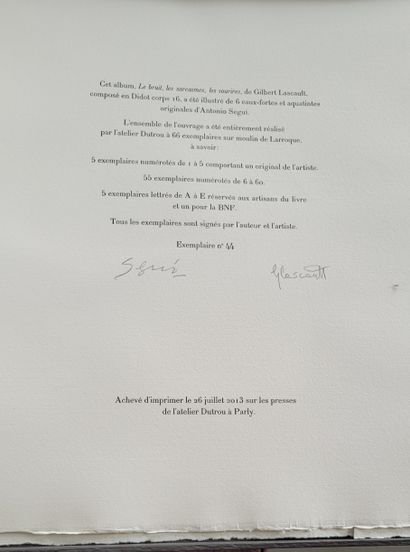 SEGUI (Antonio). LASCAULT (Gilbert). Le Bruit,...