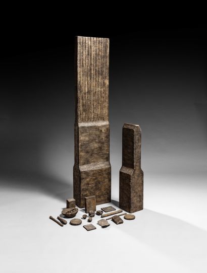 Jean-Marie BERTHOLIN (Born 1936) 2 steles...